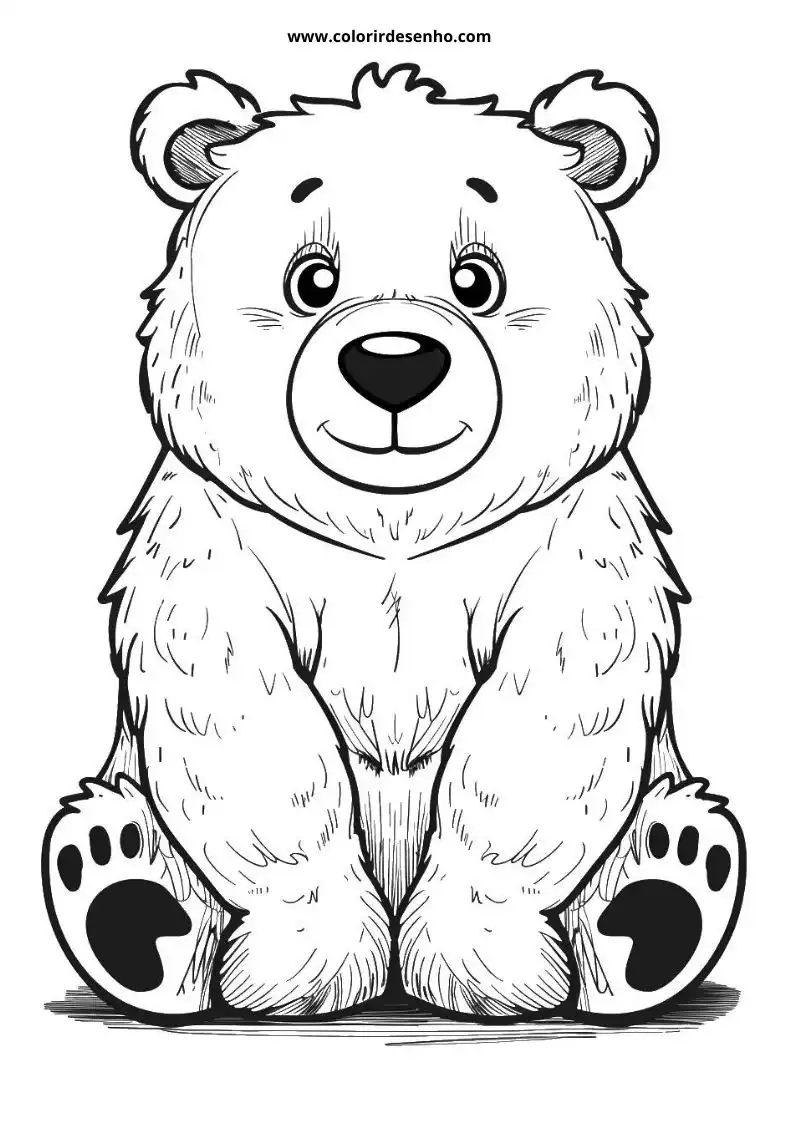 Free Printable Bear Coloring Pages in PDF 12