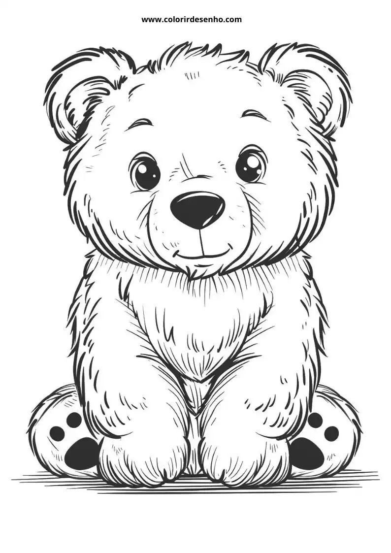 Free Printable Bear Coloring Pages in PDF 21