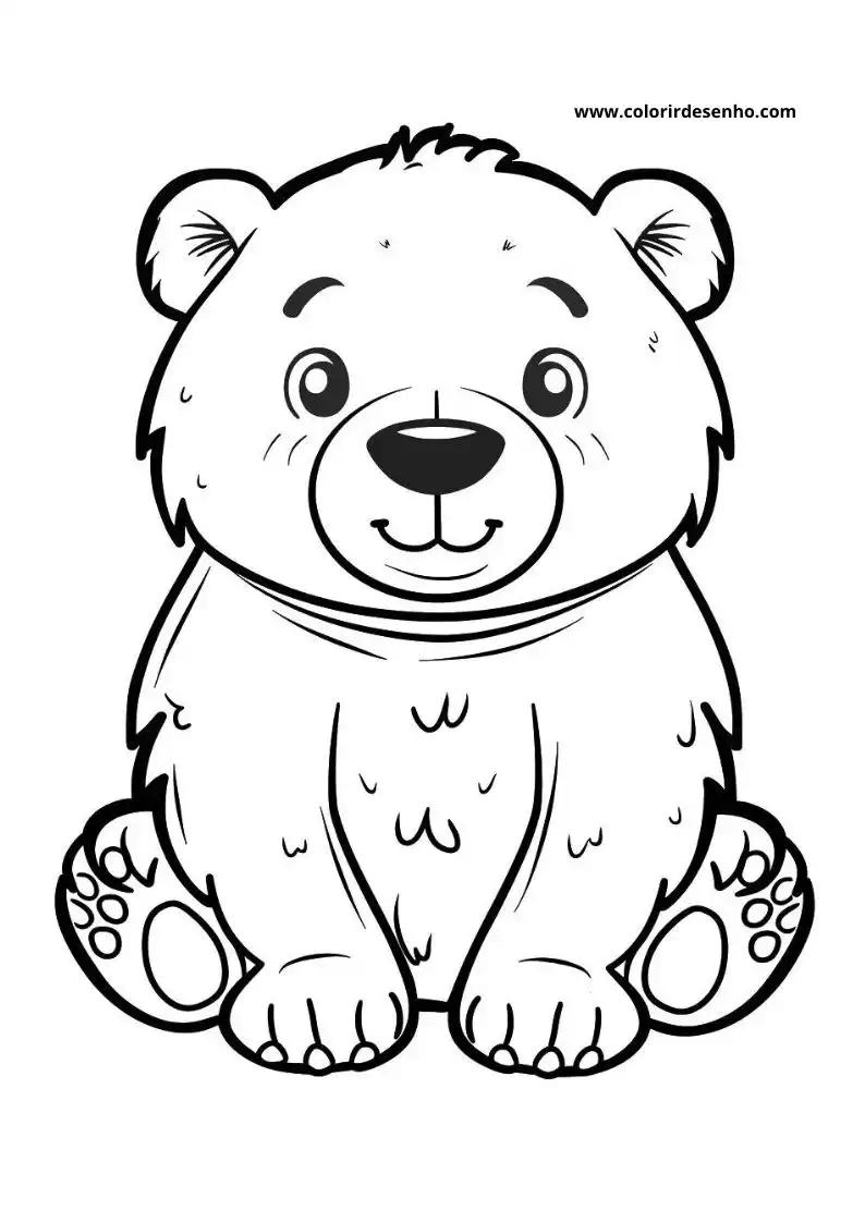Free Printable Bear Coloring Pages in PDF 24