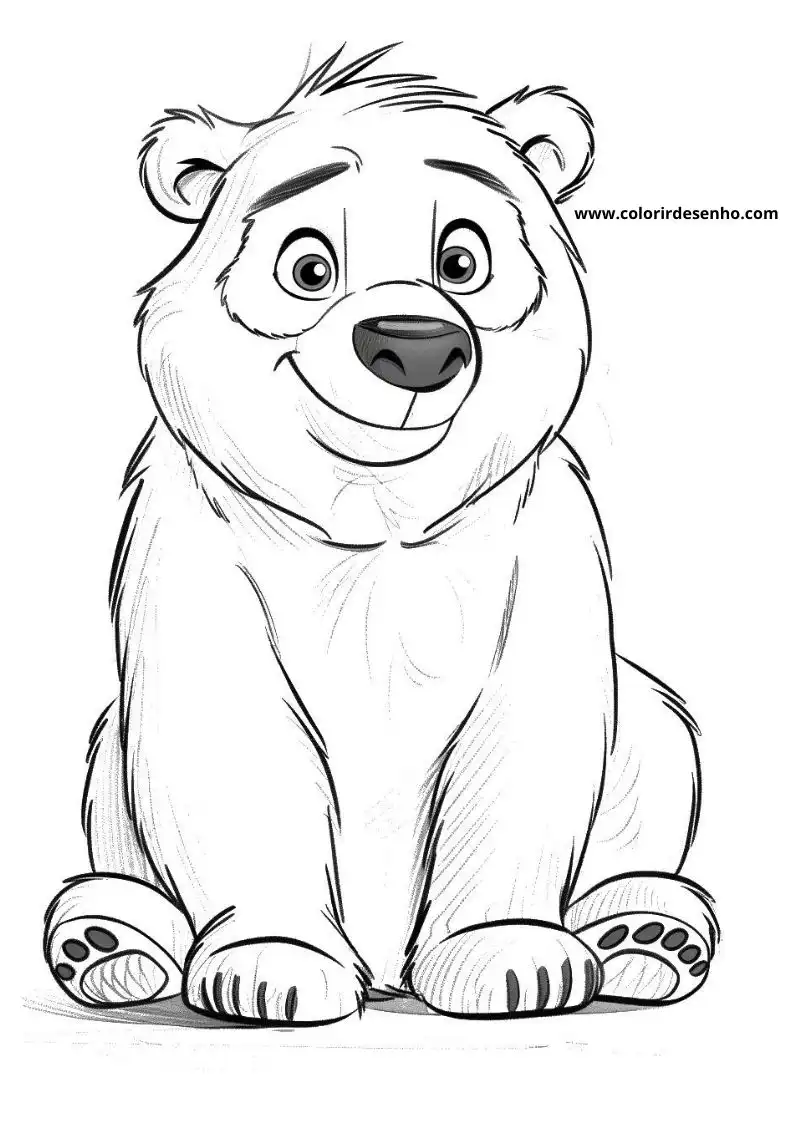 Free Printable Bear Coloring Pages in PDF 3