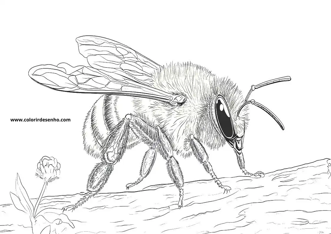 Free Printable Bee Coloring Pages in PDF 4