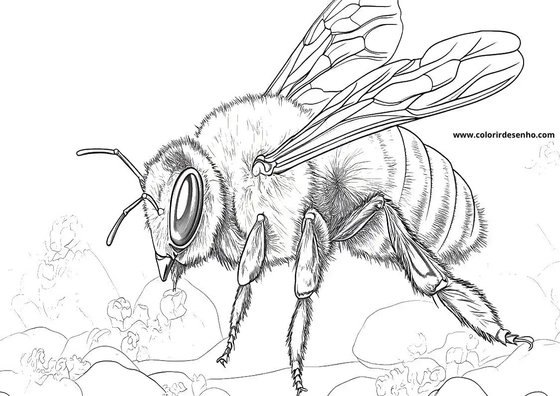 Free Printable Bee Coloring Sheets 1