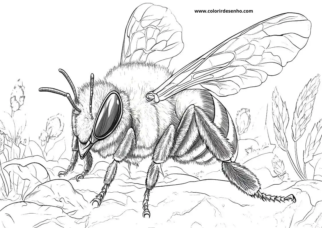 Free Printable Bee Coloring Sheets 2