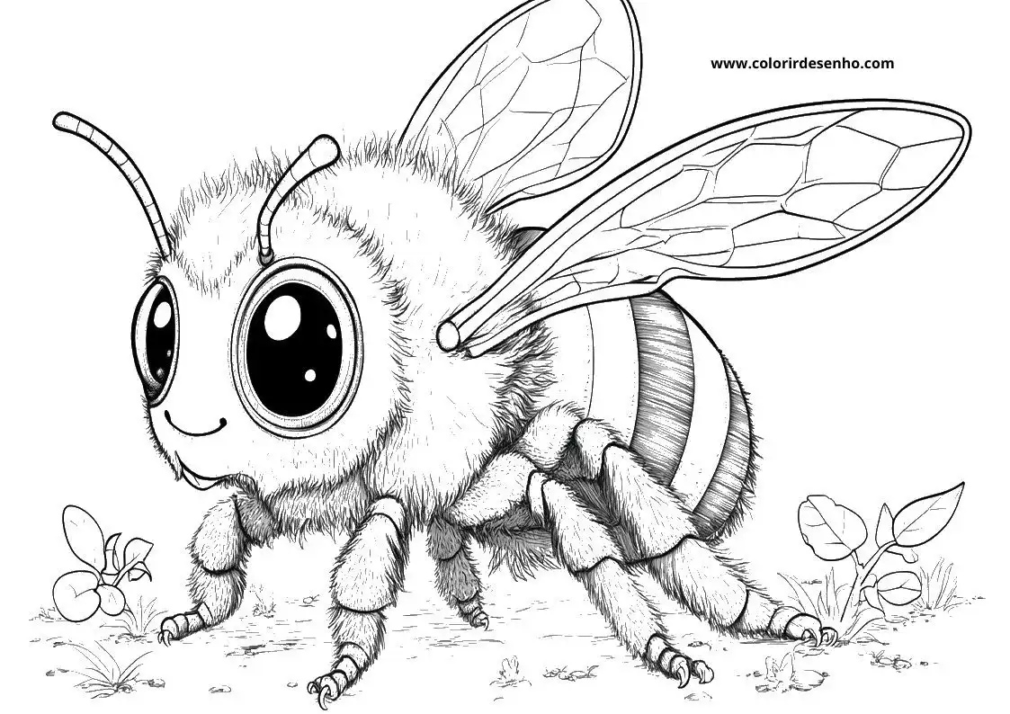 Free Printable Bee Coloring Sheets 3