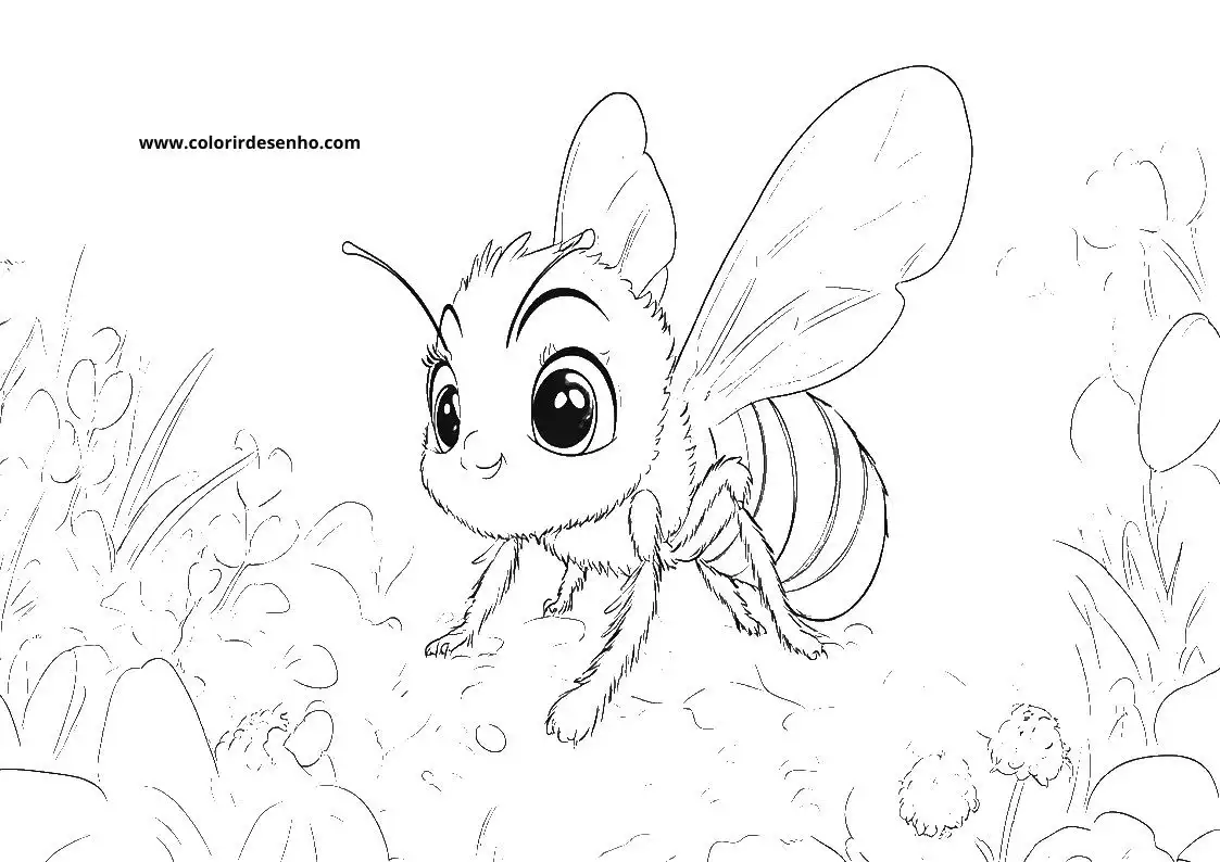Free Printable Bee Coloring Sheets 4