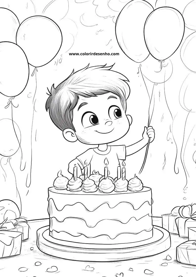 Free Printable Birthday Coloring Pages in PDF 6