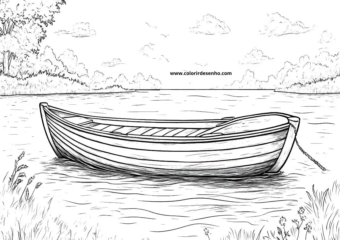 Free Printable Boat Coloring Pages in PDF 10