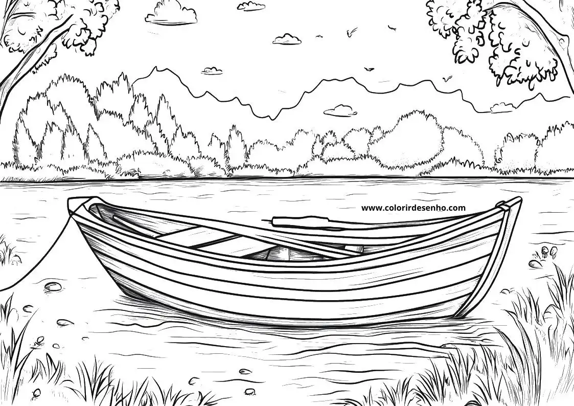 Free Printable Boat Coloring Pages in PDF 11