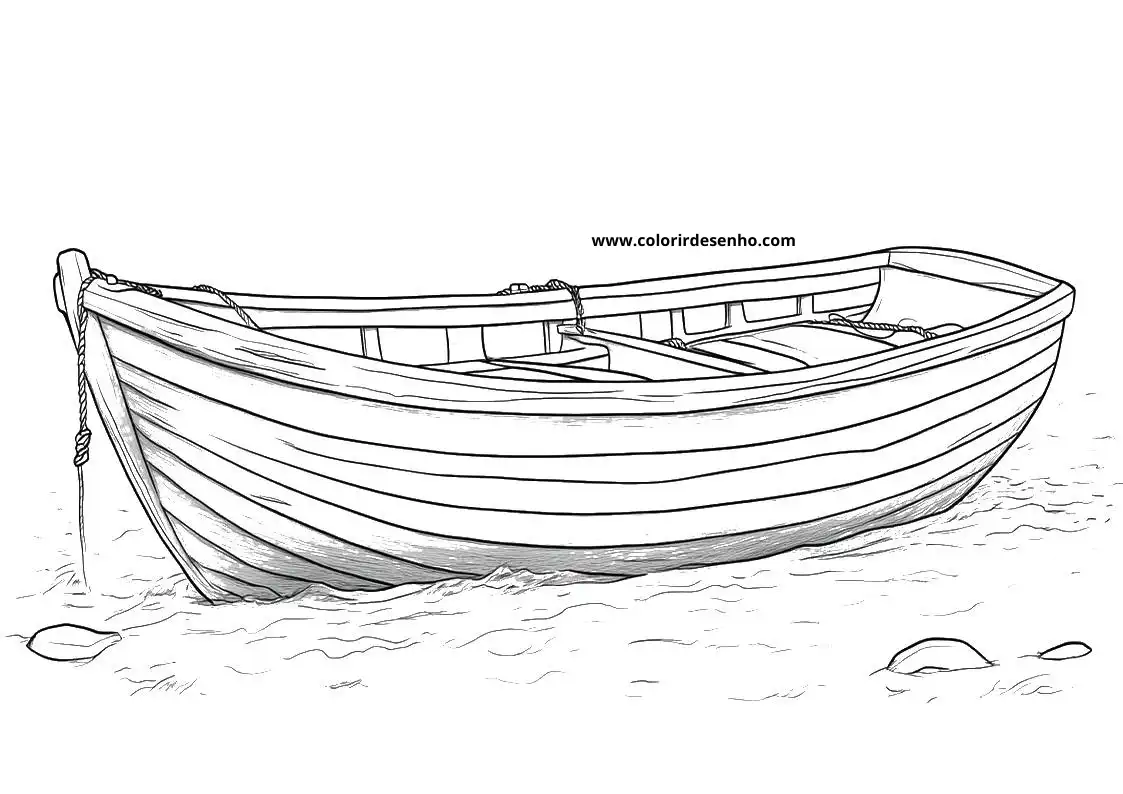 Free Printable Boat Coloring Pages in PDF 12