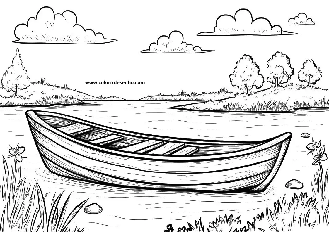 Free Printable Boat Coloring Pages in PDF 13