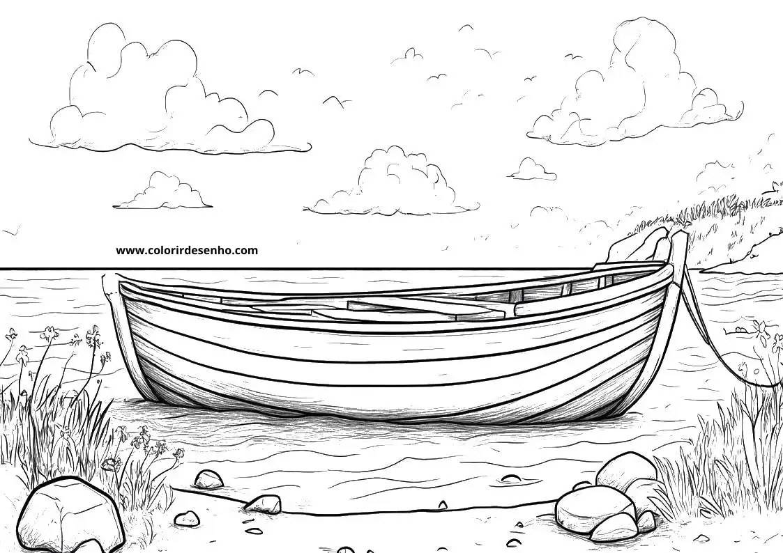 Free Printable Boat Coloring Pages in PDF 14