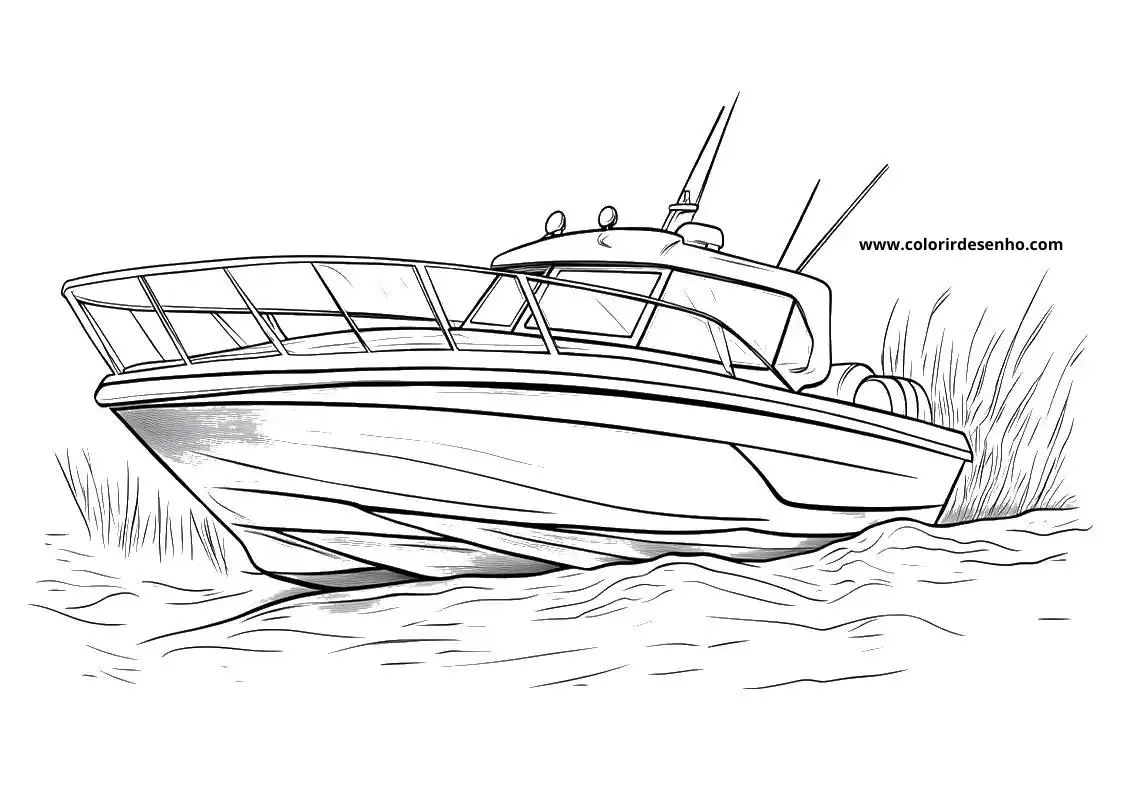 Free Printable Boat Coloring Pages in PDF 15