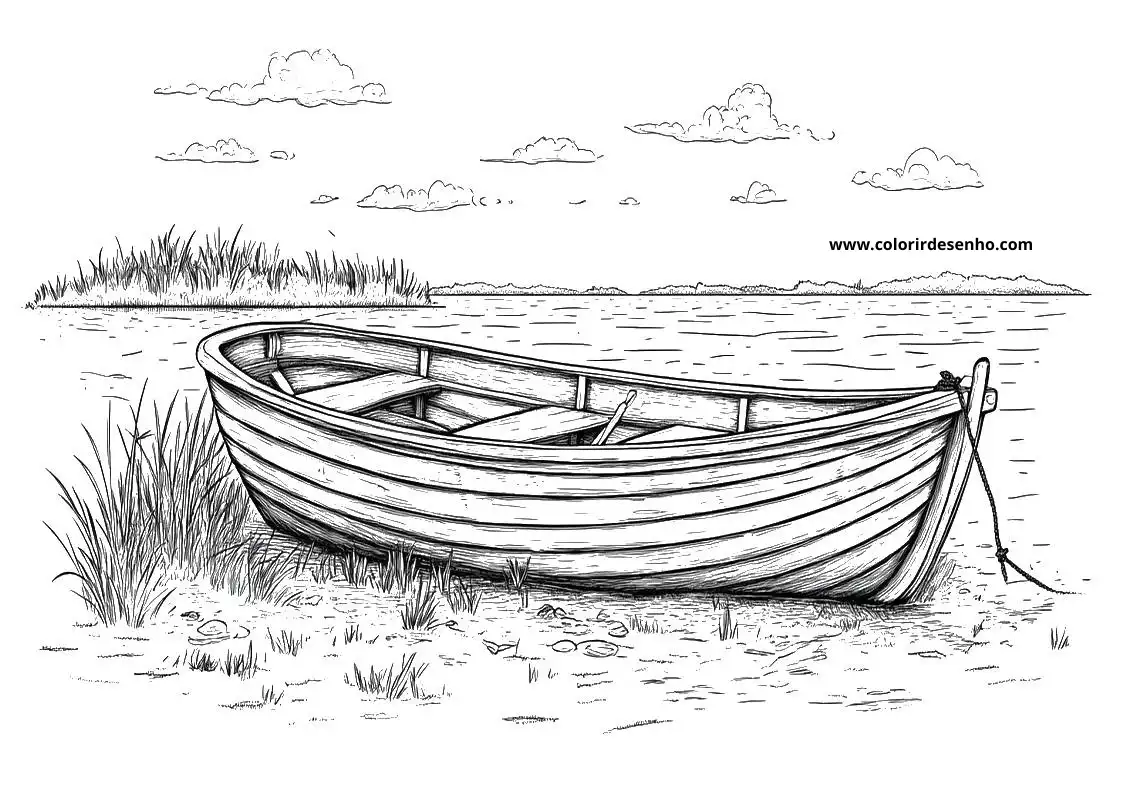 Free Printable Boat Coloring Pages in PDF 3