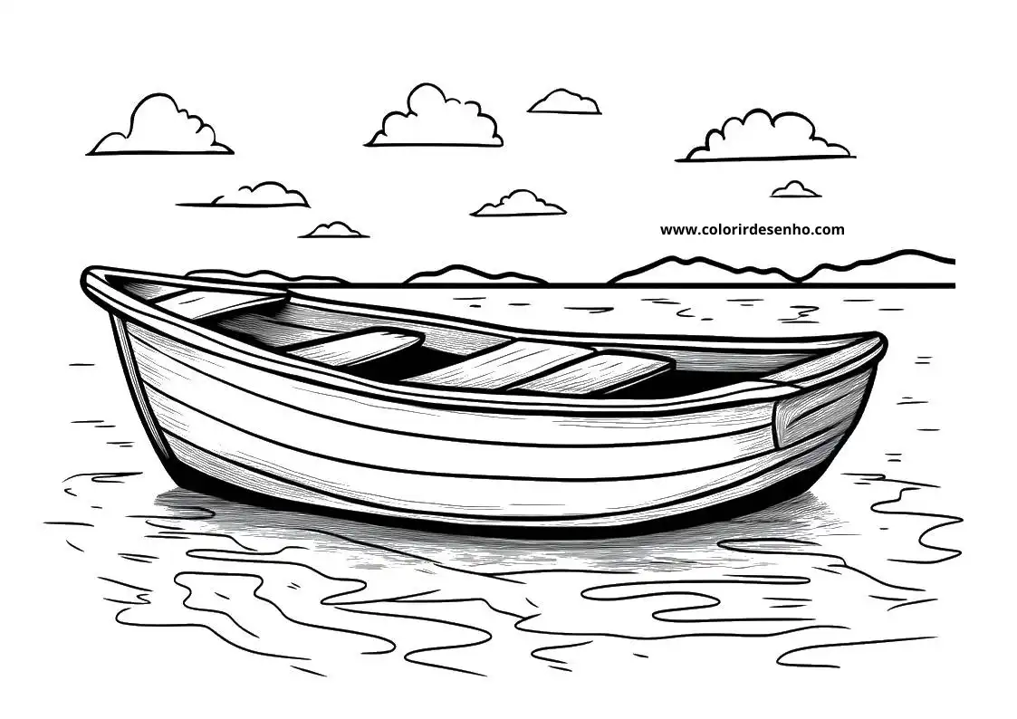 Free Printable Boat Coloring Pages in PDF 4