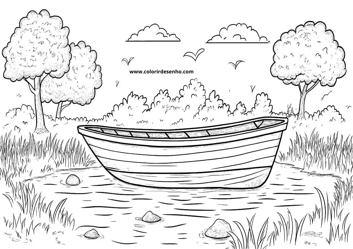 Free Printable Boat Coloring Pages in PDF 8