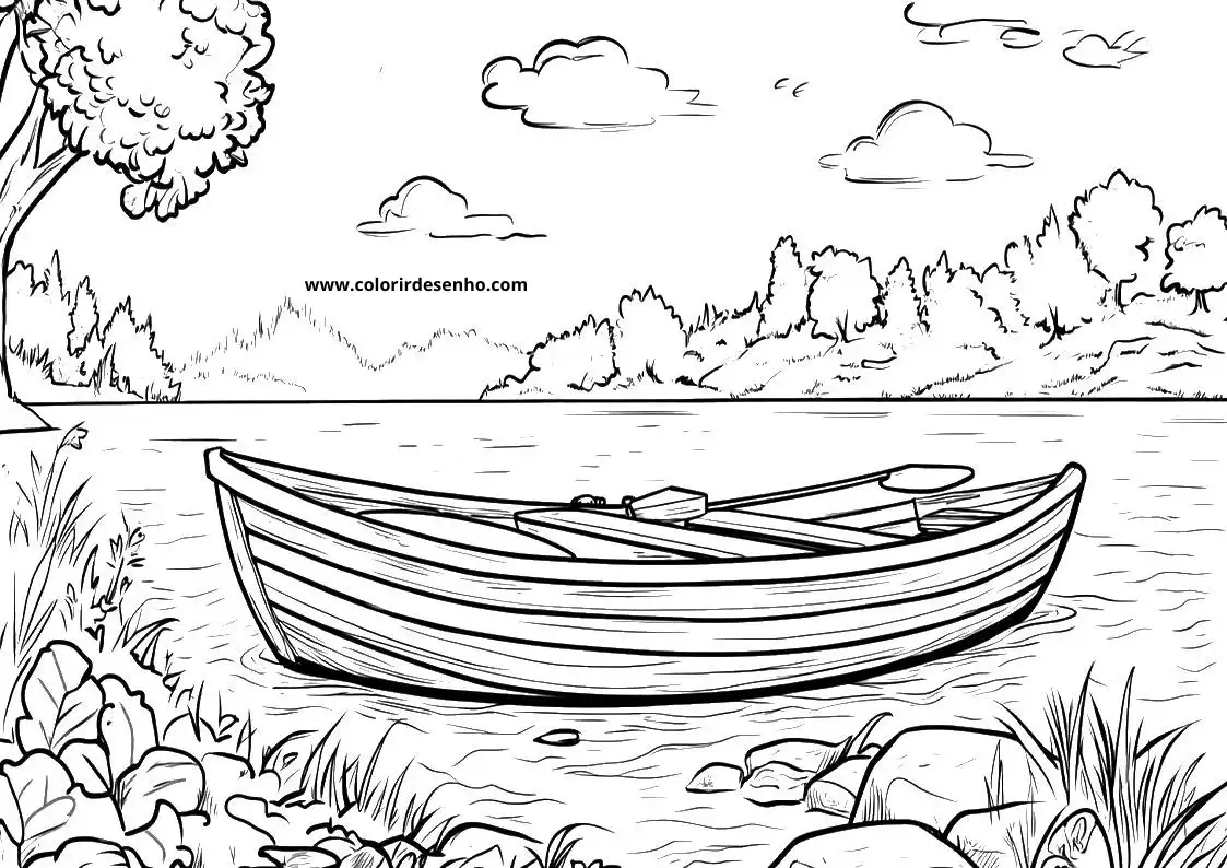 Free Printable Boat Coloring Pages in PDF 9