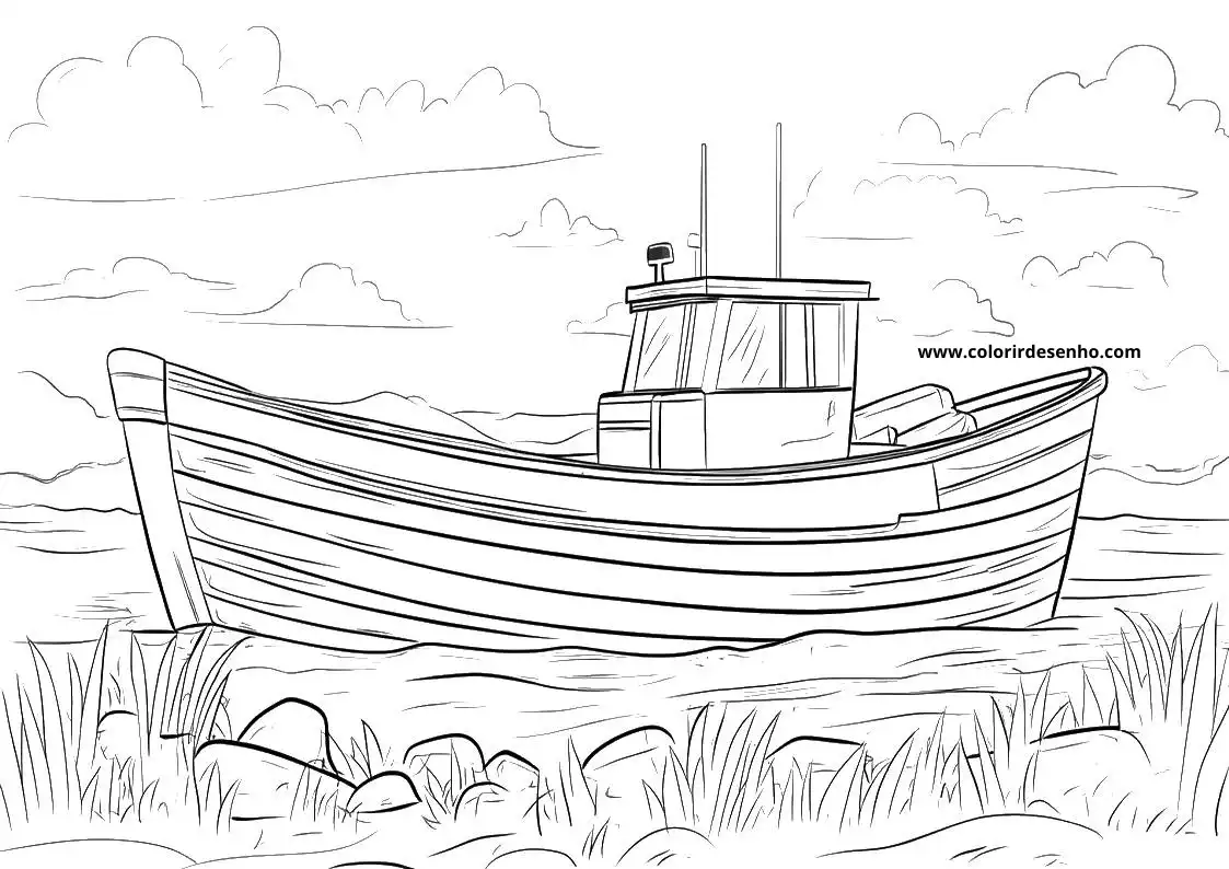 Free Printable Boat Coloring Sheets 1