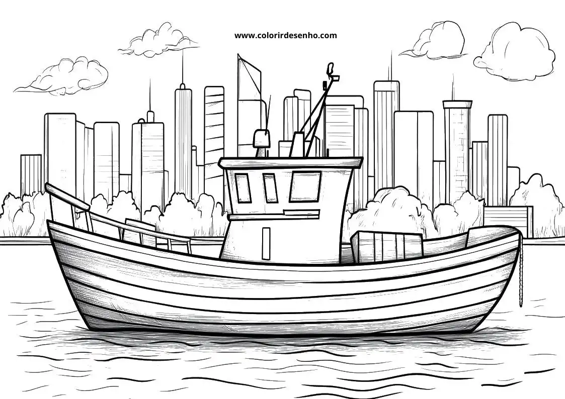 Free Printable Boat Coloring Sheets 3
