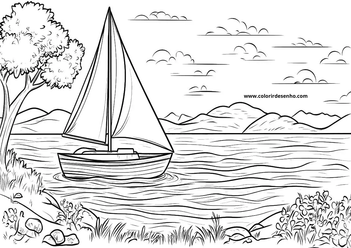 Free Printable Boat Coloring Sheets 4