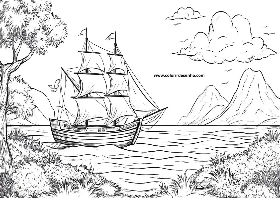 Free Printable Boat Coloring Sheets 8