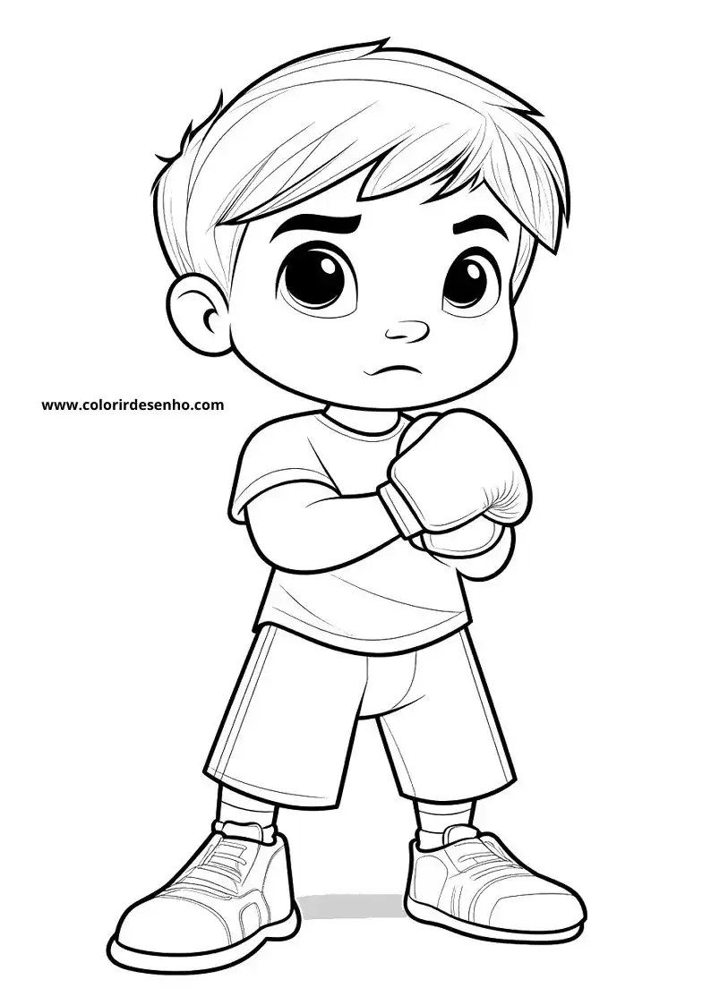 Free Printable Boxing Coloring Pages in PDF 1