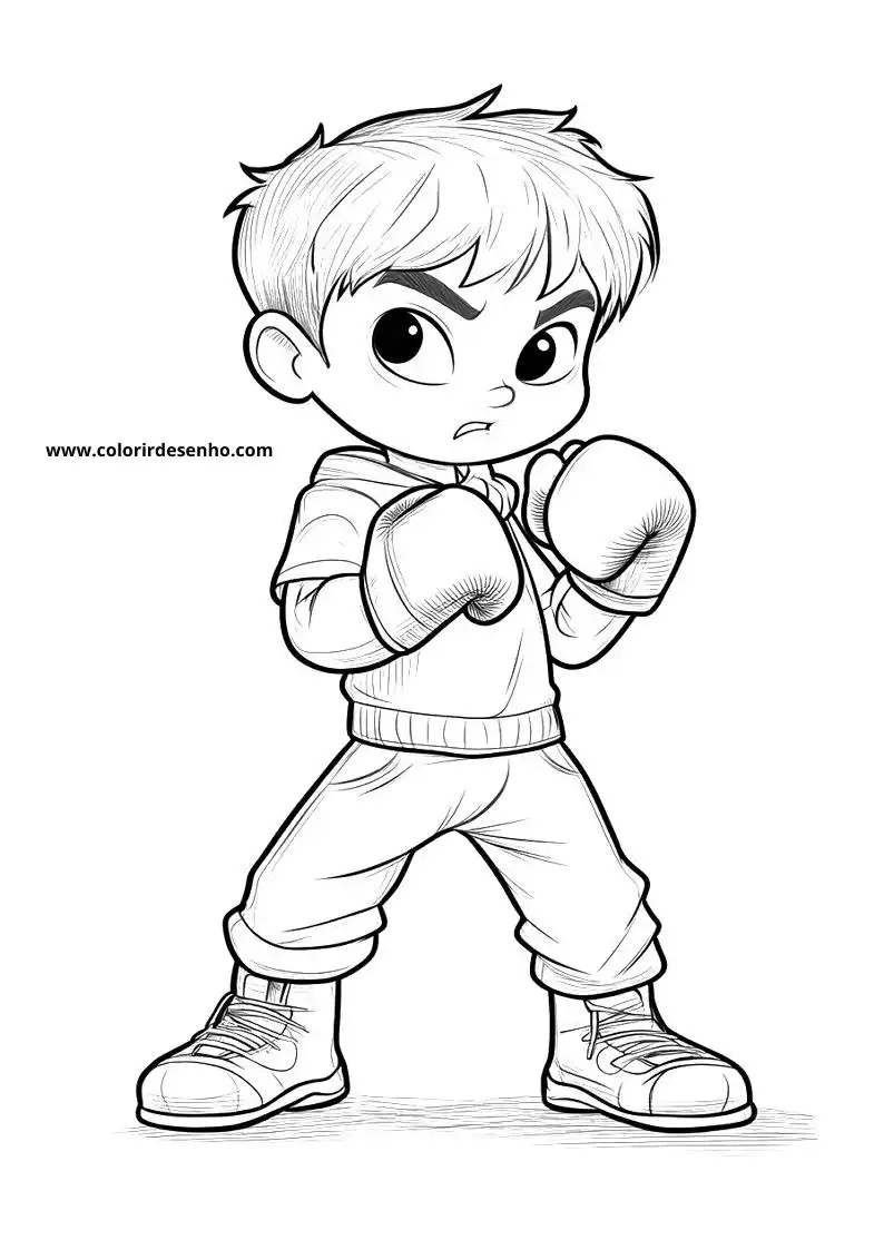 Free Printable Boxing Coloring Pages in PDF 10