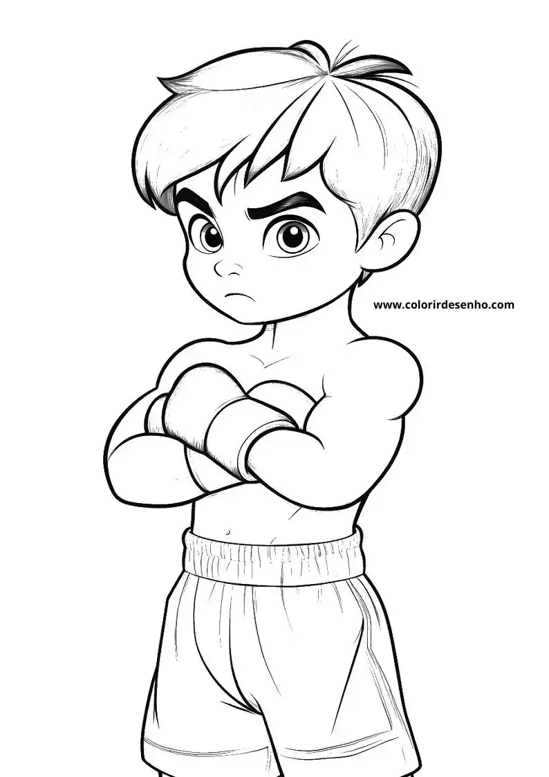 Free Printable Boxing Coloring Pages in PDF 11