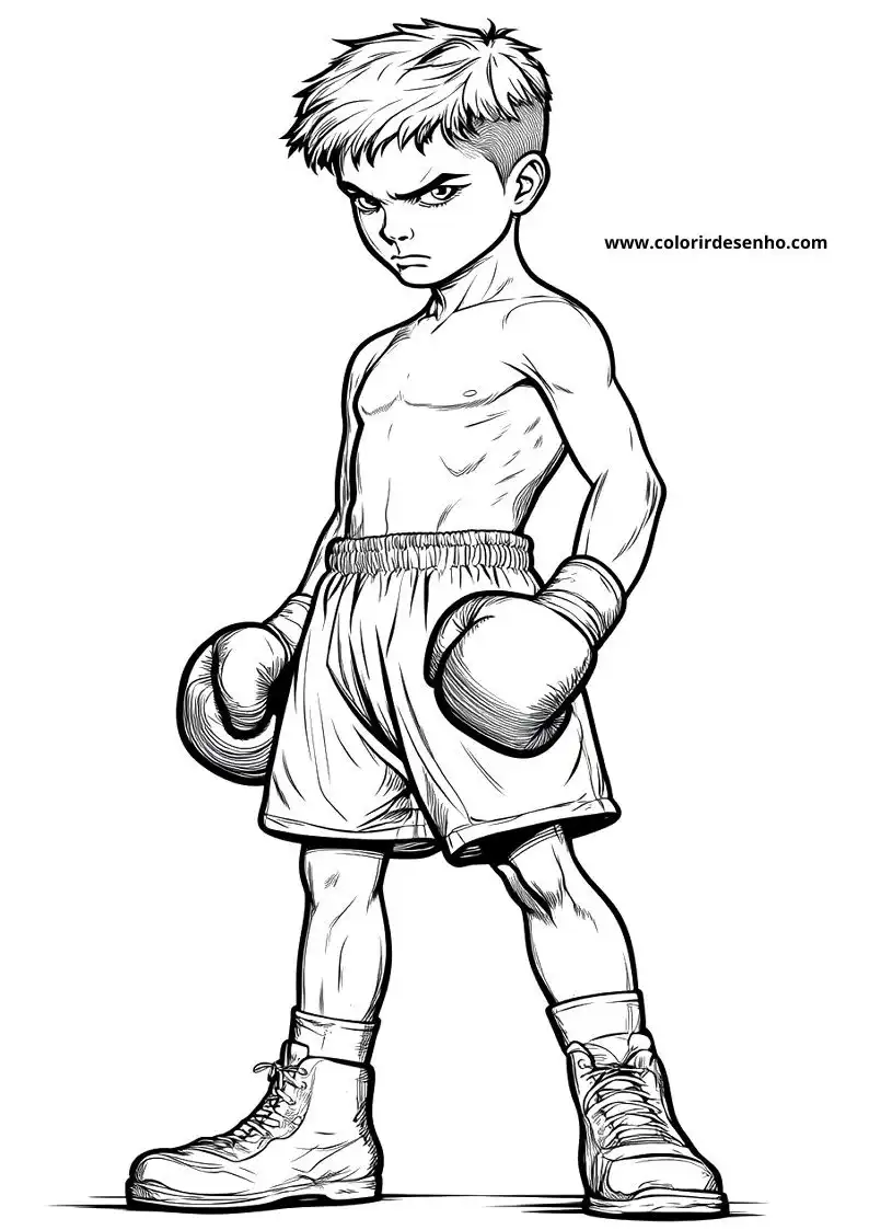 Free Printable Boxing Coloring Pages in PDF 12