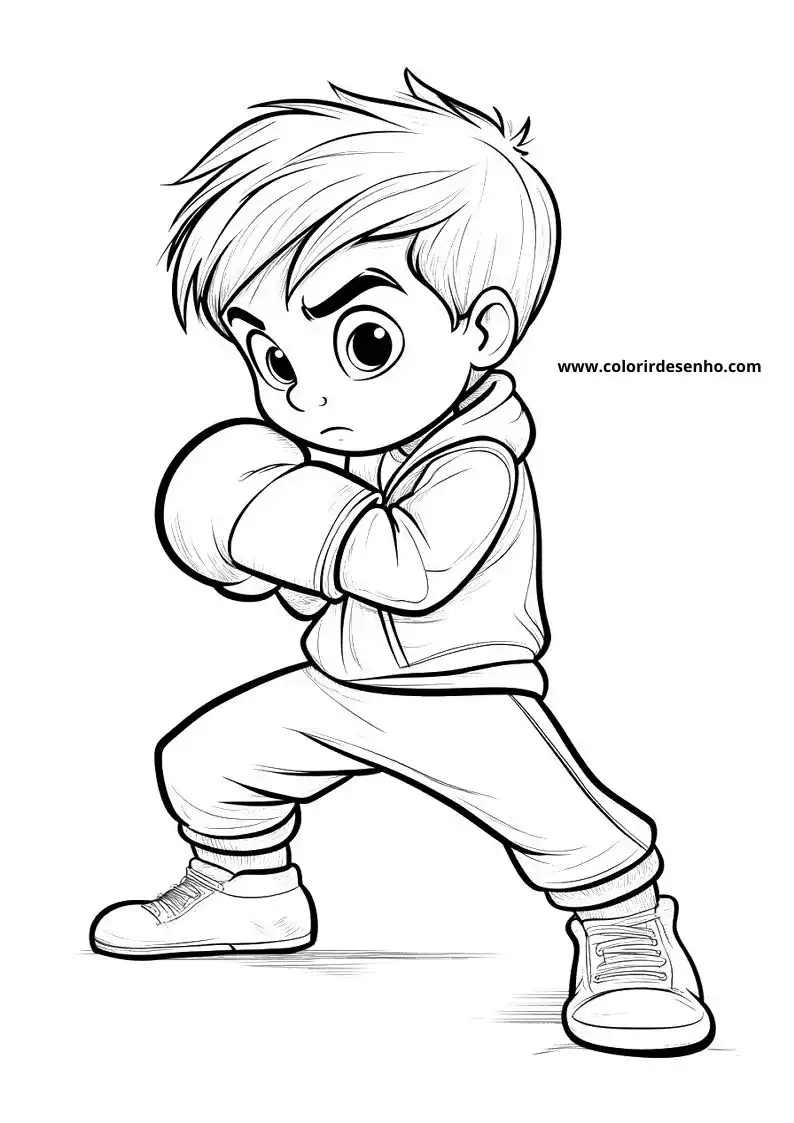Free Printable Boxing Coloring Pages in PDF 2