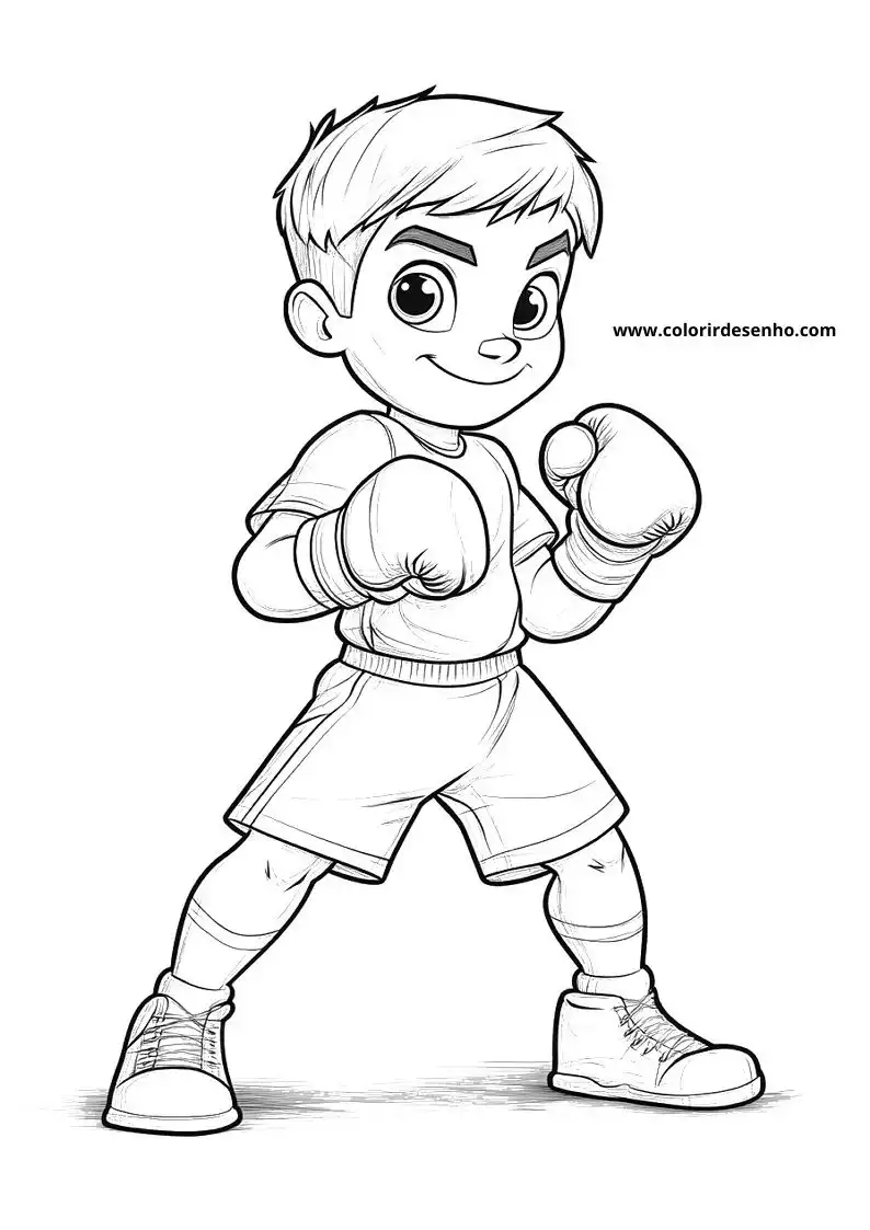 Free Printable Boxing Coloring Pages in PDF 4