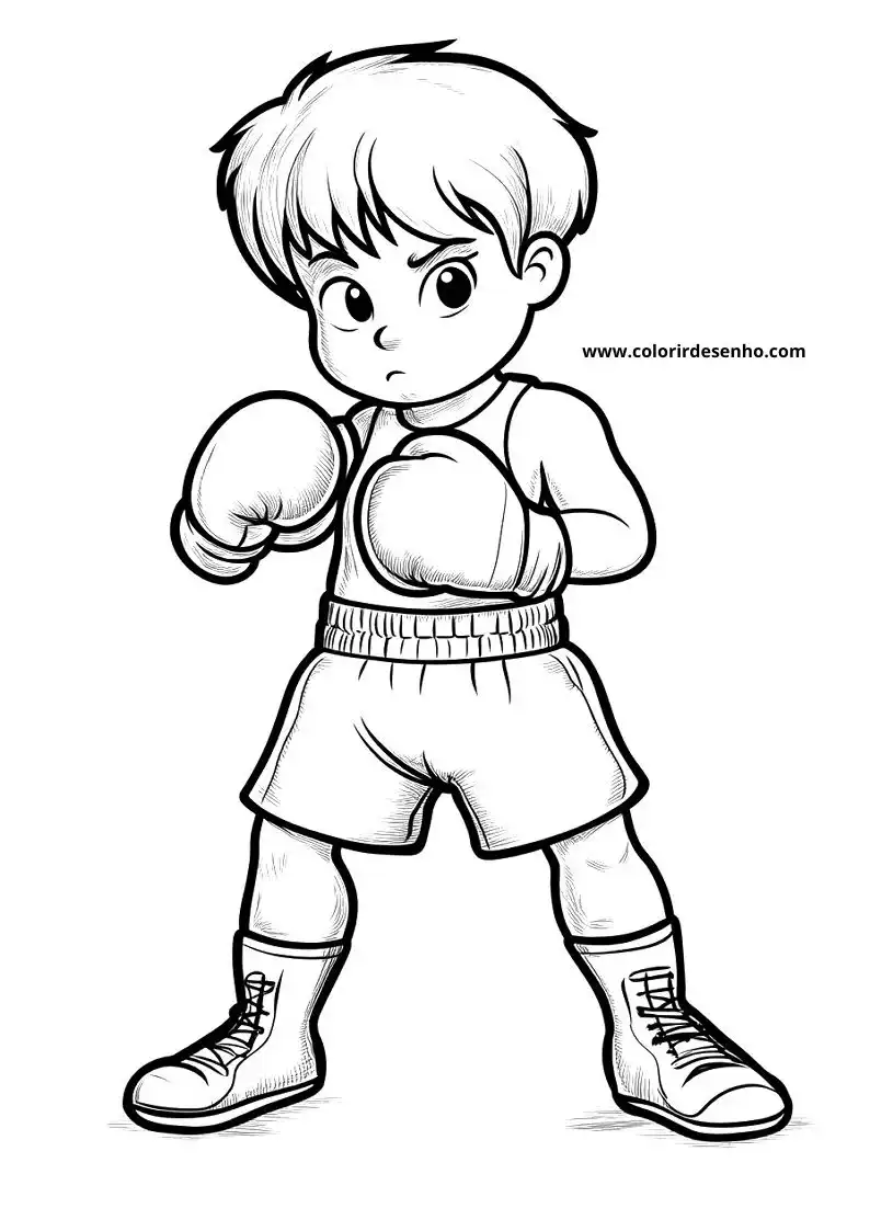 Free Printable Boxing Coloring Pages in PDF 5