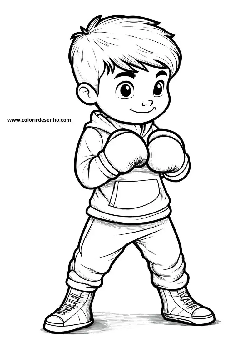 Free Printable Boxing Coloring Pages in PDF 6