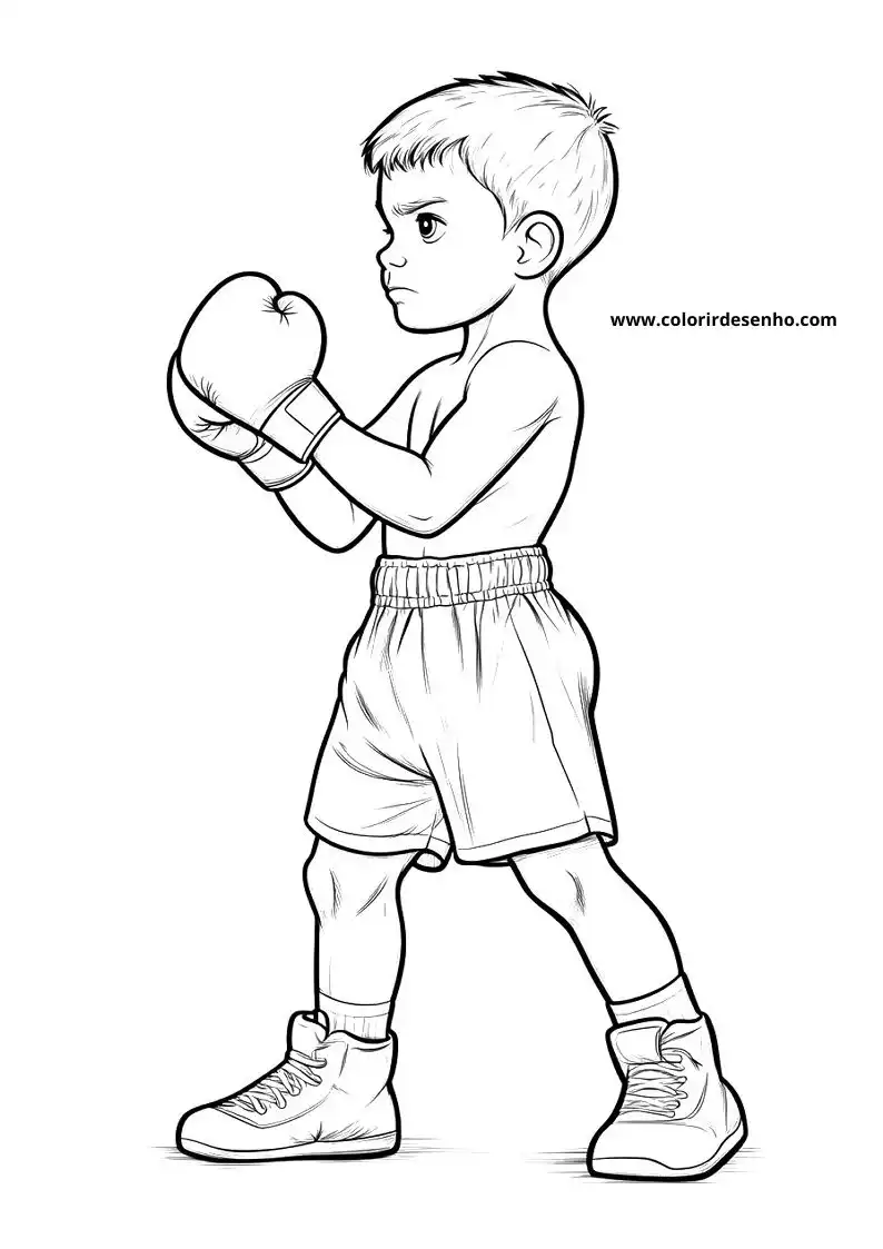 Free Printable Boxing Coloring Pages in PDF 7