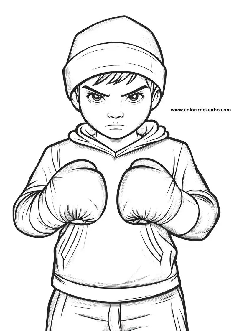 Free Printable Boxing Coloring Pages in PDF 8