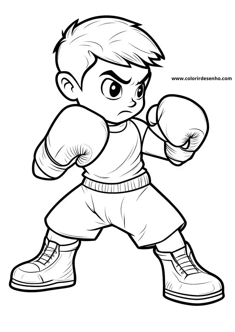 Free Printable Boxing Coloring Pages in PDF 9