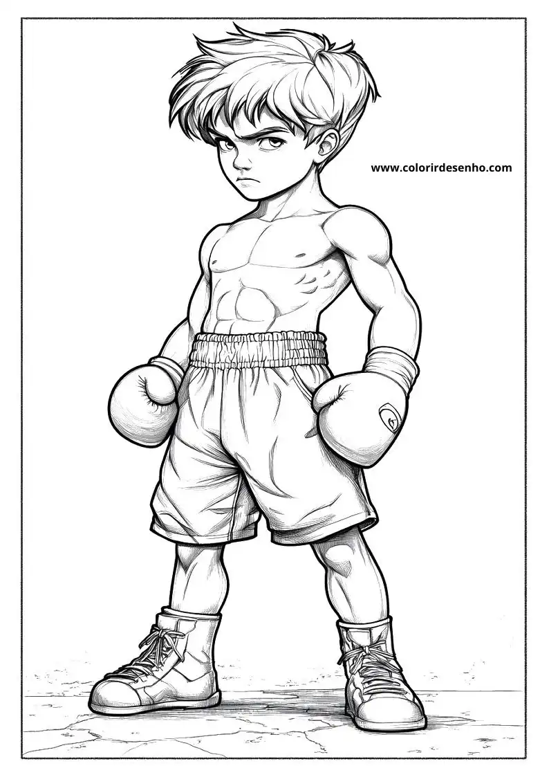 Free Printable Boxing Coloring Sheets 1