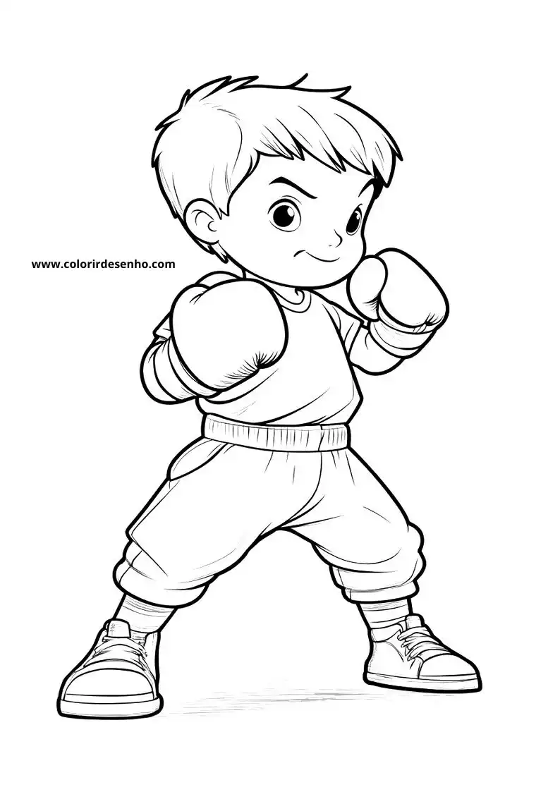 Free Printable Boxing Coloring Sheets 12