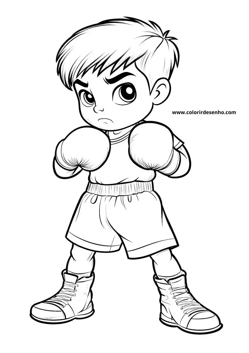 Free Printable Boxing Coloring Sheets 14