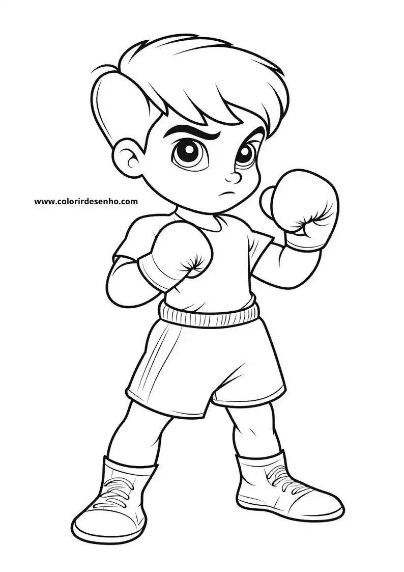 Free Printable Boxing Coloring Sheets 15