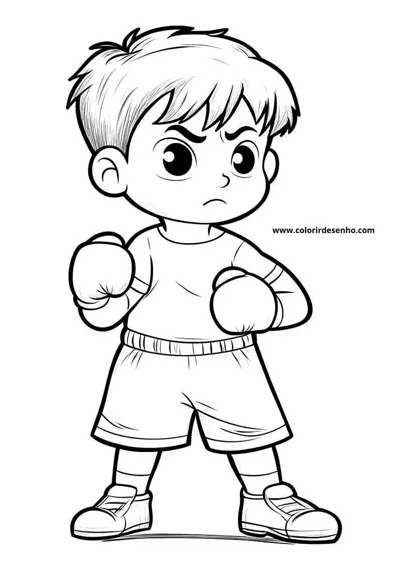 Free Printable Boxing Coloring Sheets 16