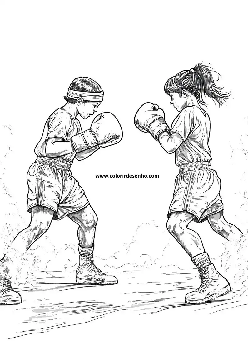 Free Printable Boxing Coloring Sheets 2