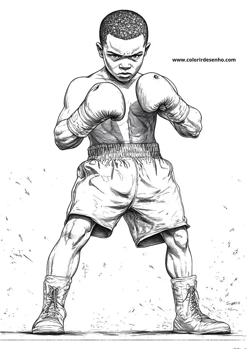 Free Printable Boxing Coloring Sheets 3