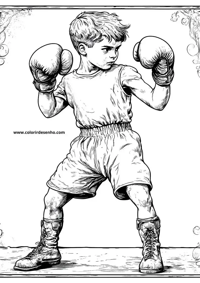 Free Printable Boxing Coloring Sheets 6