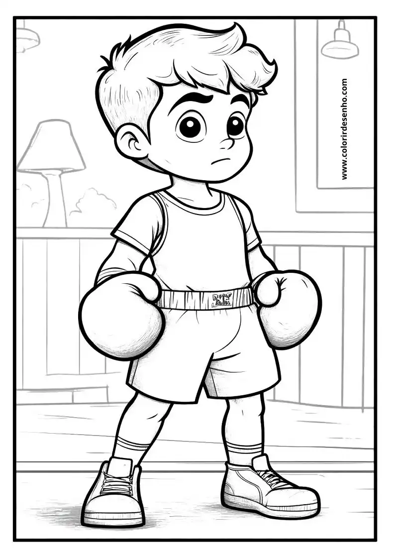 Free Printable Boxing Coloring Sheets 7