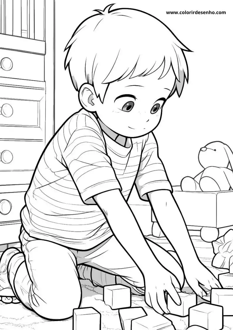 Free Printable Boy Coloring Pages in PDF 1