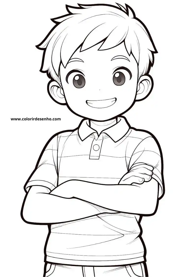 Free Printable Boy Coloring Pages in PDF 12