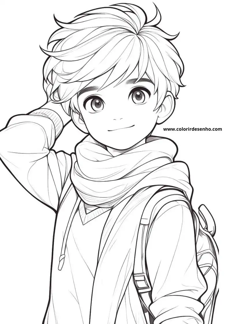 Free Printable Boy Coloring Pages in PDF 13