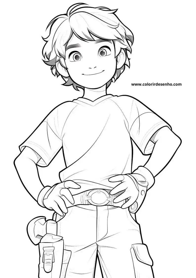 Free Printable Boy Coloring Pages in PDF 2