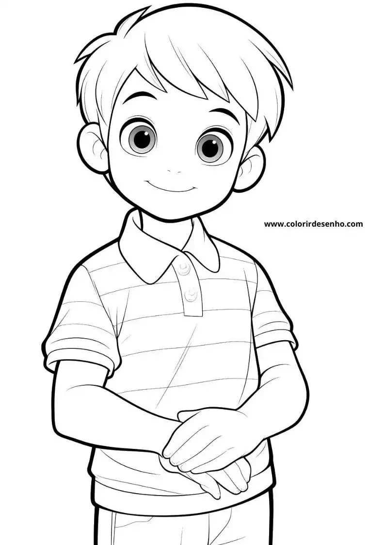 Free Printable Boy Coloring Pages in PDF 4