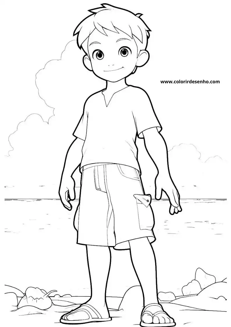Free Printable Boy Coloring Pages in PDF 6